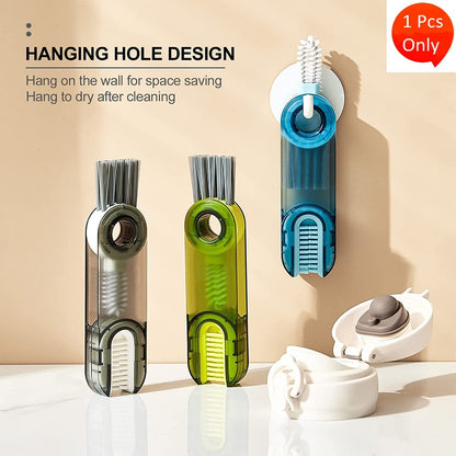 3-in-1 Cup Lid Gap Cleaning Brush to clean various parts of cups, bottles, and containers