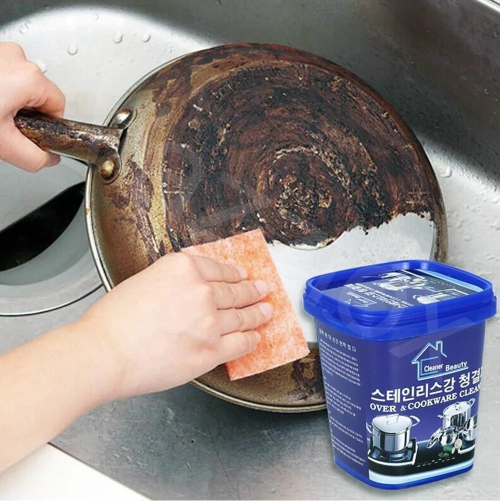 Powerful Stainless Steel Cleaner Paste: Say Goodbye to Tough Stains, Rust, and Burnt Marks