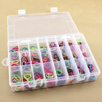 Adjustable 24-Grid Jewellery Organizer | Transparent Storage Box for Hardware Nails, Earrings, and Medicines