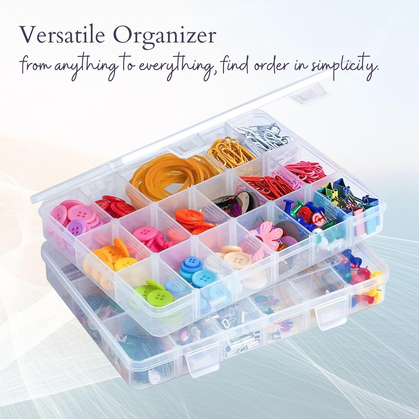 Adjustable 24-Grid Jewellery Organizer | Transparent Storage Box for Hardware Nails, Earrings, and Medicines