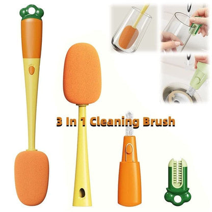 3-in-1 Multi Bottle Cleaning Brush for cleaning bottles, cups, and tumblers.