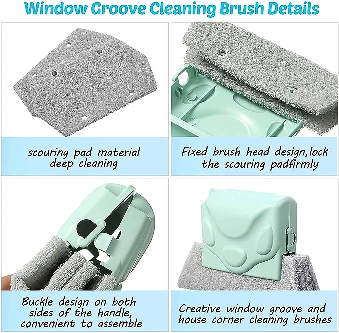 Window Slot Track Groove Cleaner Brush Tool Effortlessly Tackle Dust in Tight Spaces