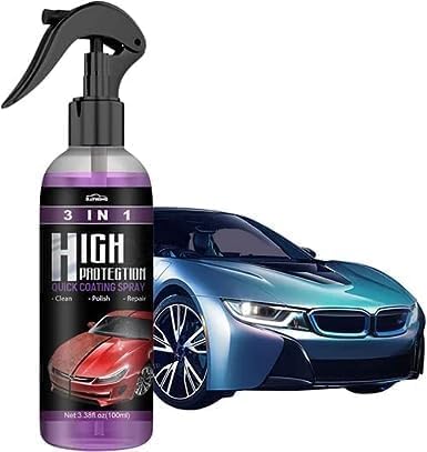 Car Shine 3-in-1 High Protection Car Spray, Car Coating Agent Quick Car Coating Spray (200ml, Pack of 1)