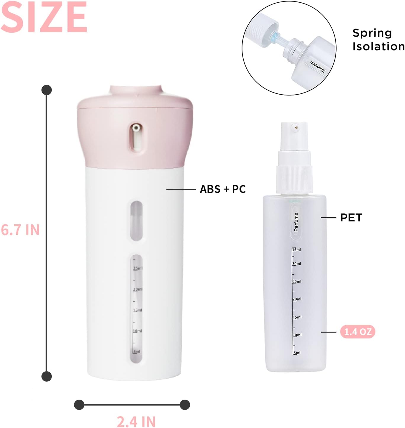 4 in 1 Travel Dispenser Bottle