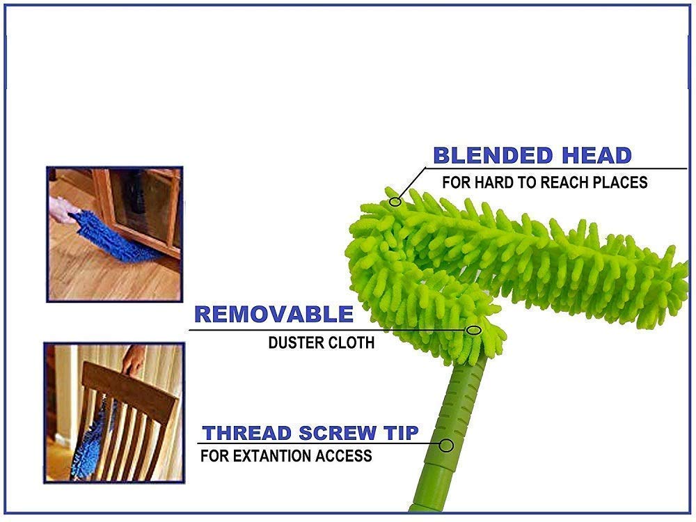 Flexible Fan Cleaning Duster for multi-purpose cleaning home, kitchen, car, and office.