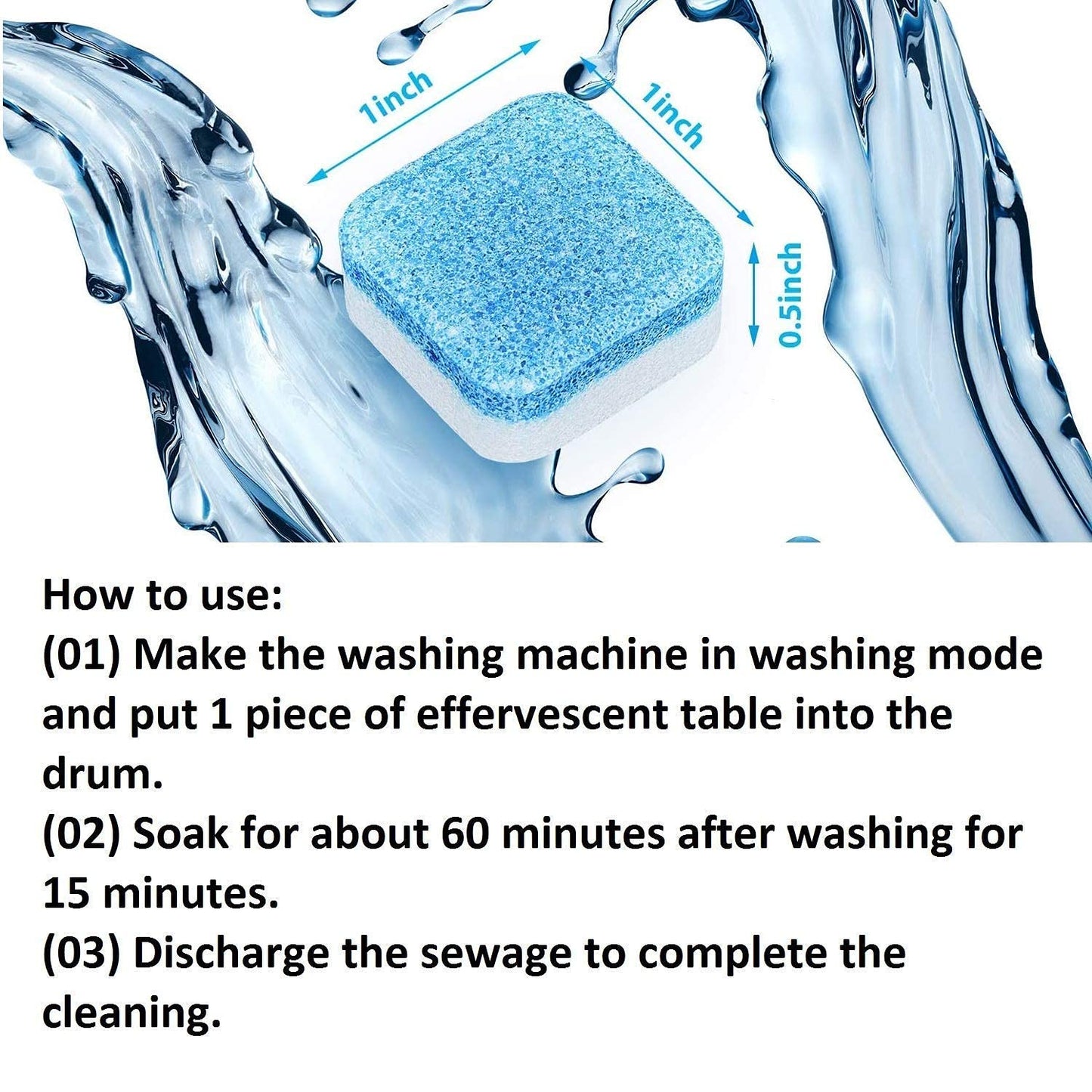 20 pcs Washing Machine Cleaner De-scaler tablet