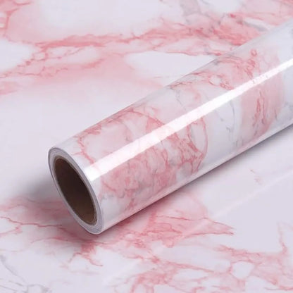 Vinyl Marble Wallpaper Peel and Stick Waterproof Wallpaper -  Marble Pink