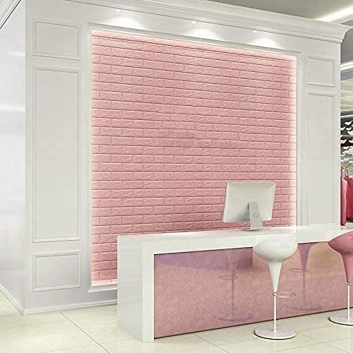 Foam Brick Design 3D Wall Stickers/Wallpaper - Pink