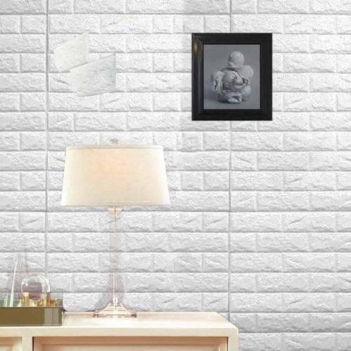 Foam Brick Design 3D Wall Stickers/Wallpaper - White