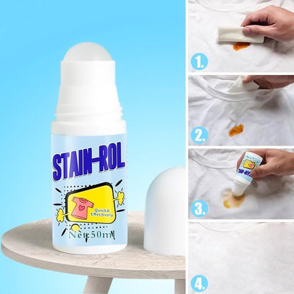 White Cotton Clothes Stain Remover Roller-Ball Cleaner