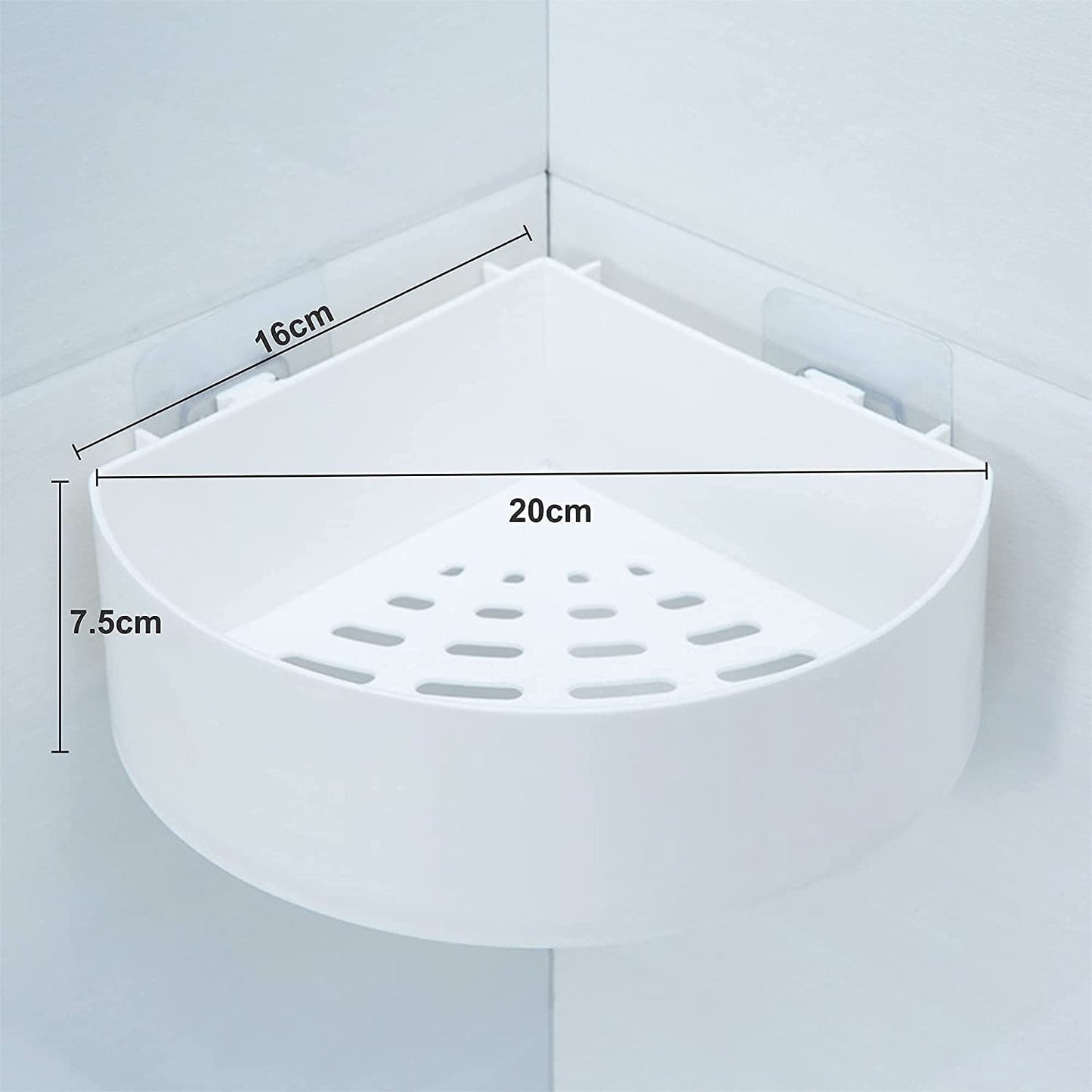 Maximize Bathroom Space with Our Durable Plastic Corner Shelf - Organize Your Essentials Efficiently!