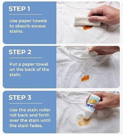 White Cotton Clothes Stain Remover Roller-Ball Cleaner