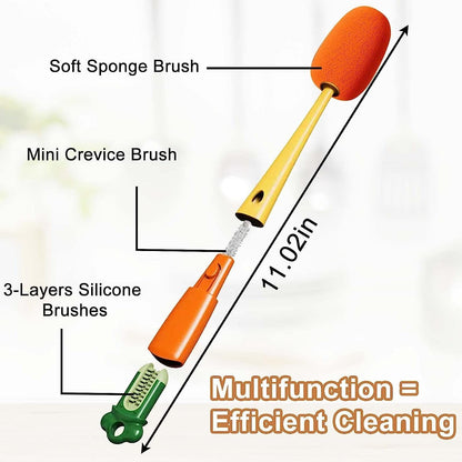 3-in-1 Multi Bottle Cleaning Brush for cleaning bottles, cups, and tumblers.