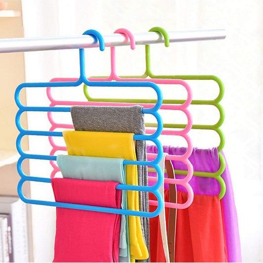 Multi-Functional 5-Layer Plastic Wardrobe Organizer 1 piece Random Color