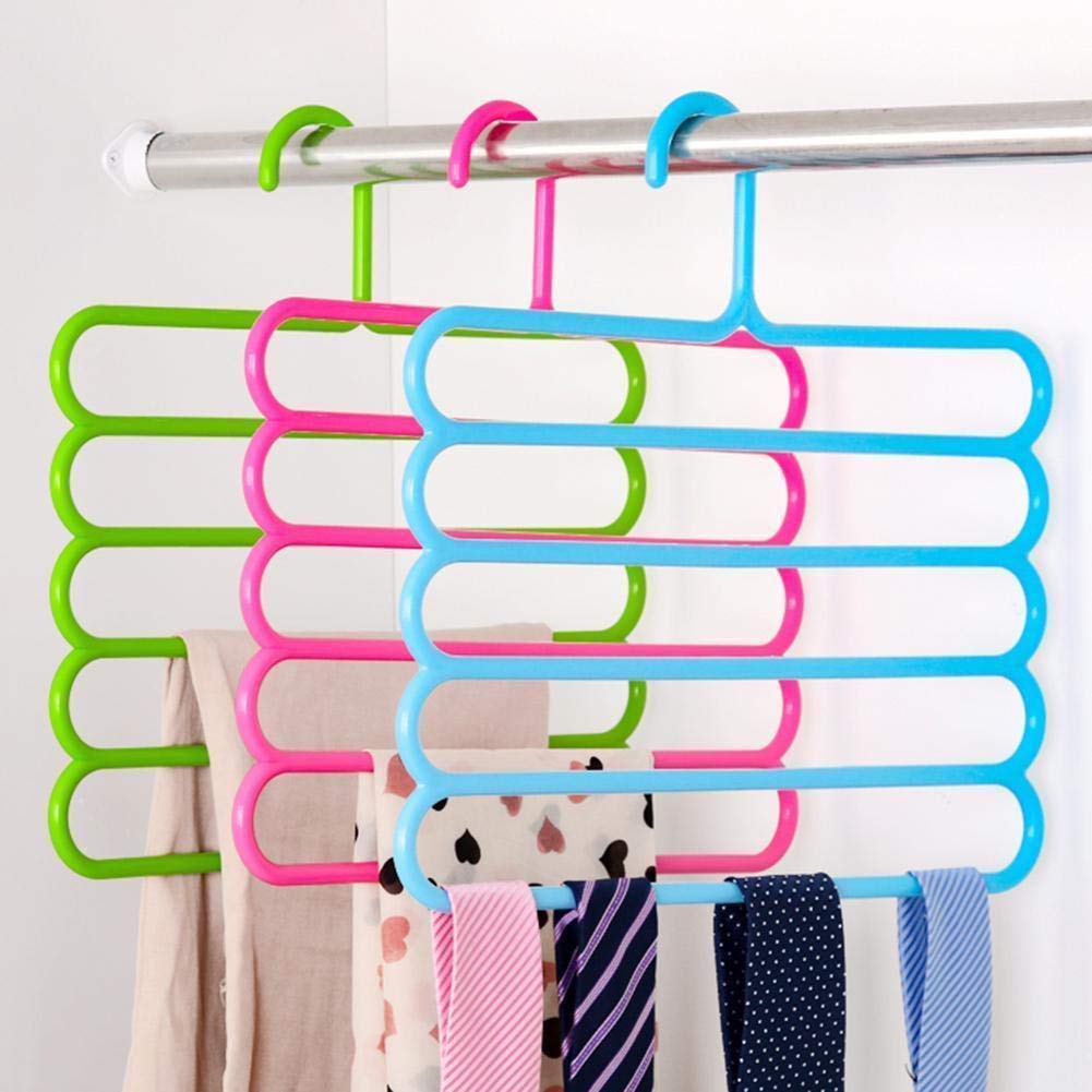 Multi-Functional 5-Layer Plastic Wardrobe Organizer 1 piece Random Color