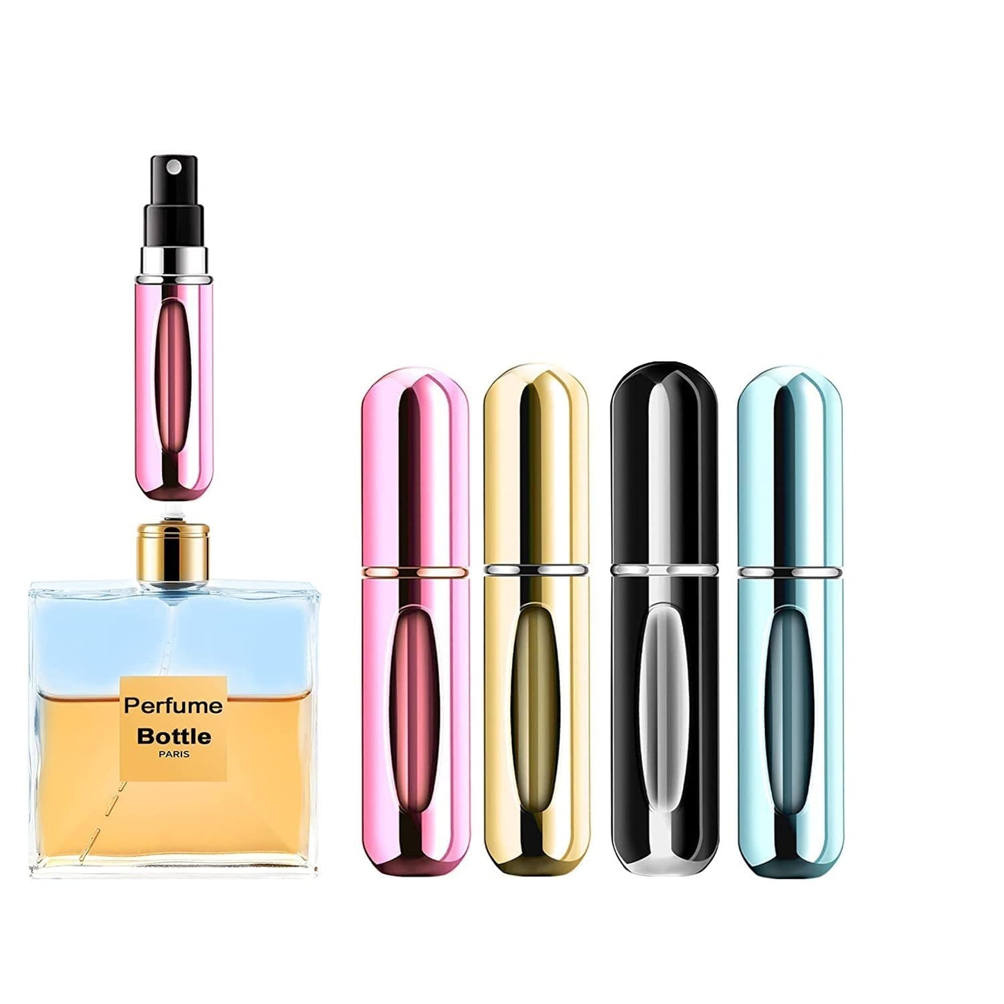 Portable Mini Perfume Refillable Atomizer Container Spray Bottle Scent Pump Empty Spray Bottle for Traveling and Outgoing(5 ml)