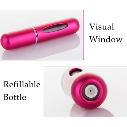 Portable Mini Perfume Refillable Atomizer Container Spray Bottle Scent Pump Empty Spray Bottle for Traveling and Outgoing(5 ml)