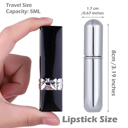 Portable Mini Perfume Refillable Atomizer Container Spray Bottle Scent Pump Empty Spray Bottle for Traveling and Outgoing(5 ml)