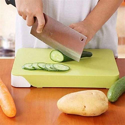 5-Piece Stainless Steel Kitchen Knife Set with Chopping Board & Scissor