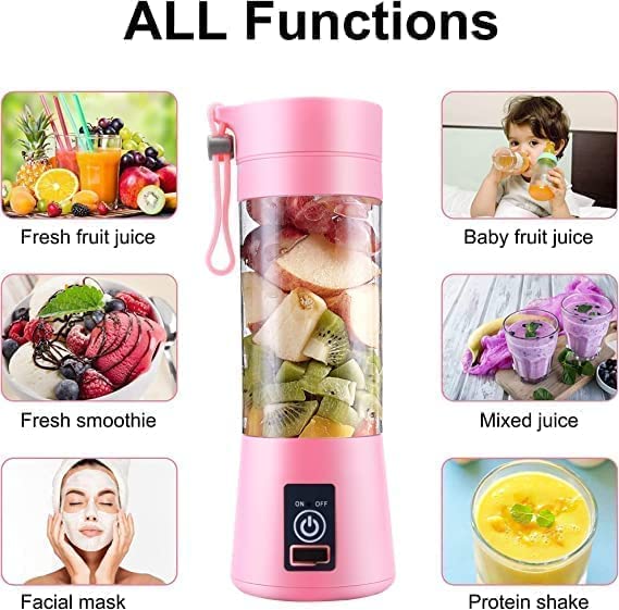 6 Blade USB Juicer Power Up Your Health Portable USB Blender Grind, Travel, Baby Food