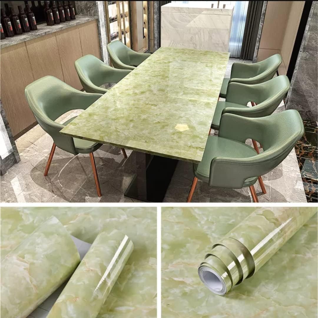 Vinyl Marble Wallpaper Peel and Stick Waterproof Wallpaper -  Marble Green