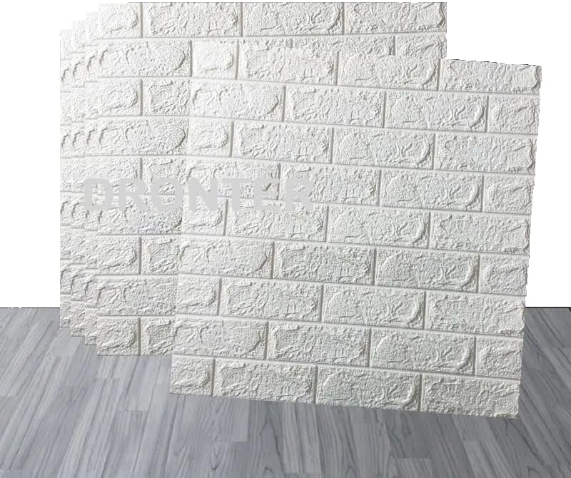 Foam Brick Design 3D Wall Stickers/Wallpaper - White