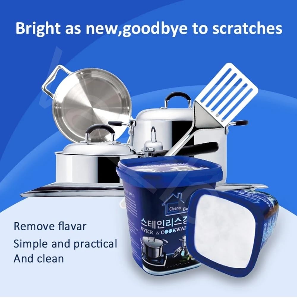 Powerful Stainless Steel Cleaner Paste: Say Goodbye to Tough Stains, Rust, and Burnt Marks