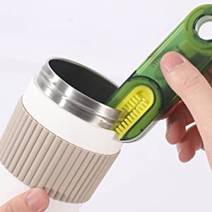 3-in-1 Cup Lid Gap Cleaning Brush to clean various parts of cups, bottles, and containers