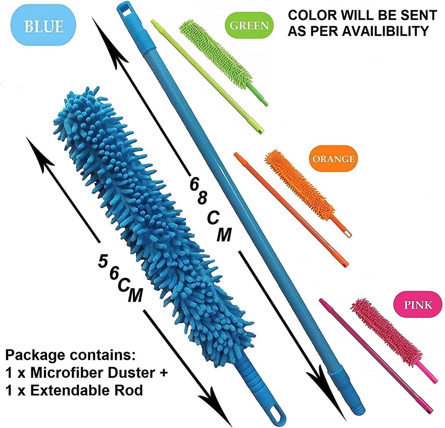 Flexible Fan Cleaning Duster for multi-purpose cleaning home, kitchen, car, and office.