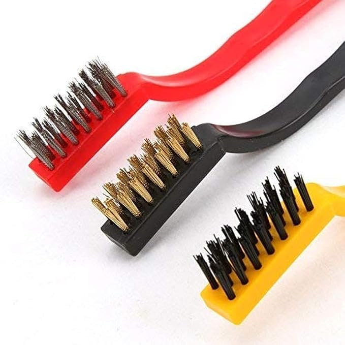 3-Piece Mini Wire Brush Cleaning Tool Kit Versatile Cleaning Made Easy