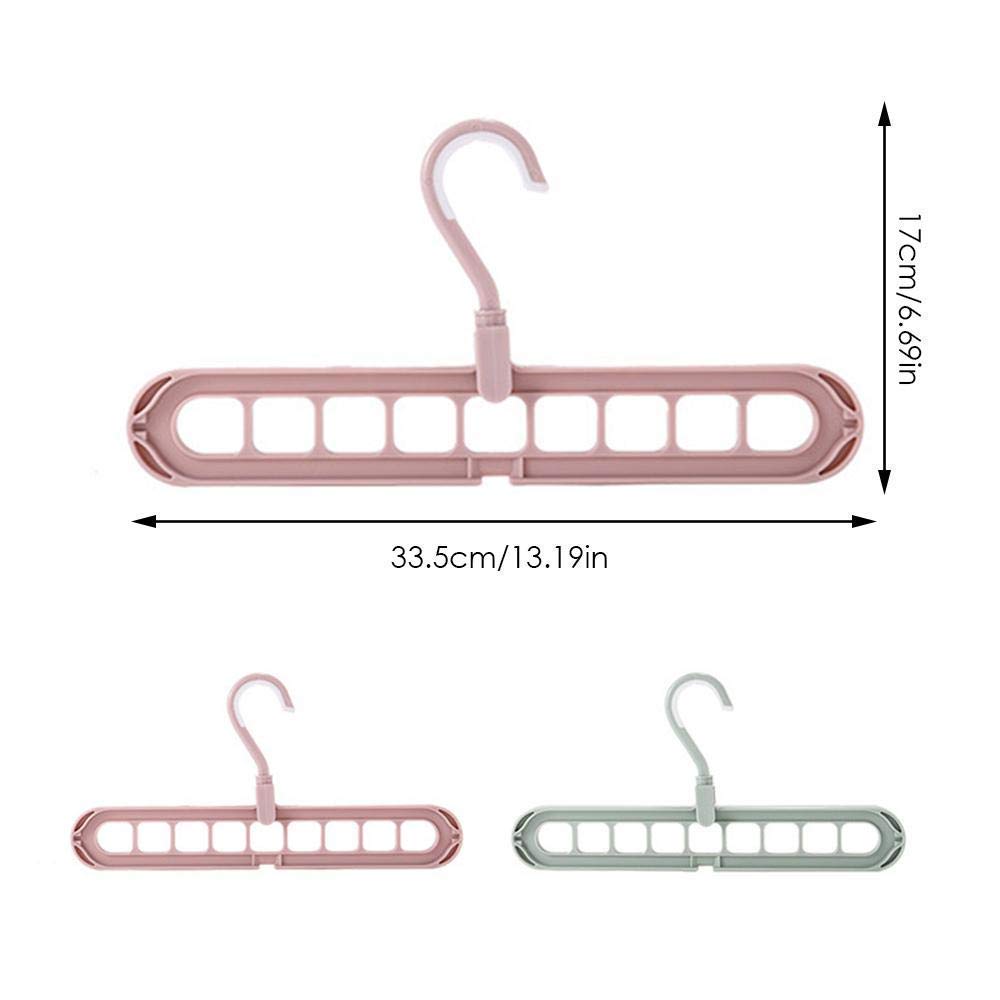 9-Hole Rotating Wardrobe Organizer Hangers with Anti-Skid Design Space-Saving  1pcs random colour