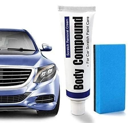 Car Body Scratch Remover, Scratch Repair Polishing Wax Kit with Sponge Applicator - Body Compound Cream Wax for Cars and Bikes (Pack of 1)