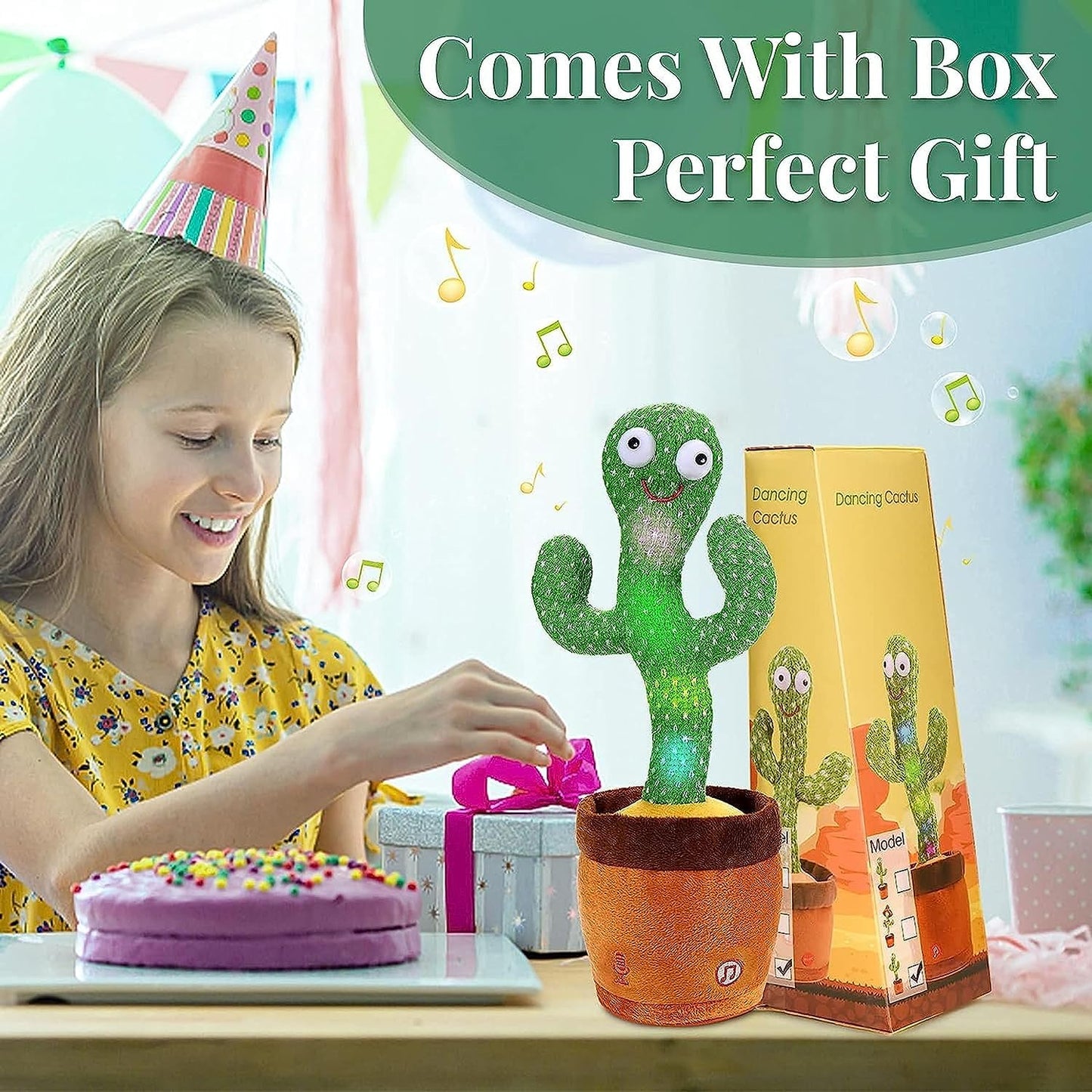 Dancing Cactus Interactive Musical Toy for Kids and Adults Bring Joy to Your Space