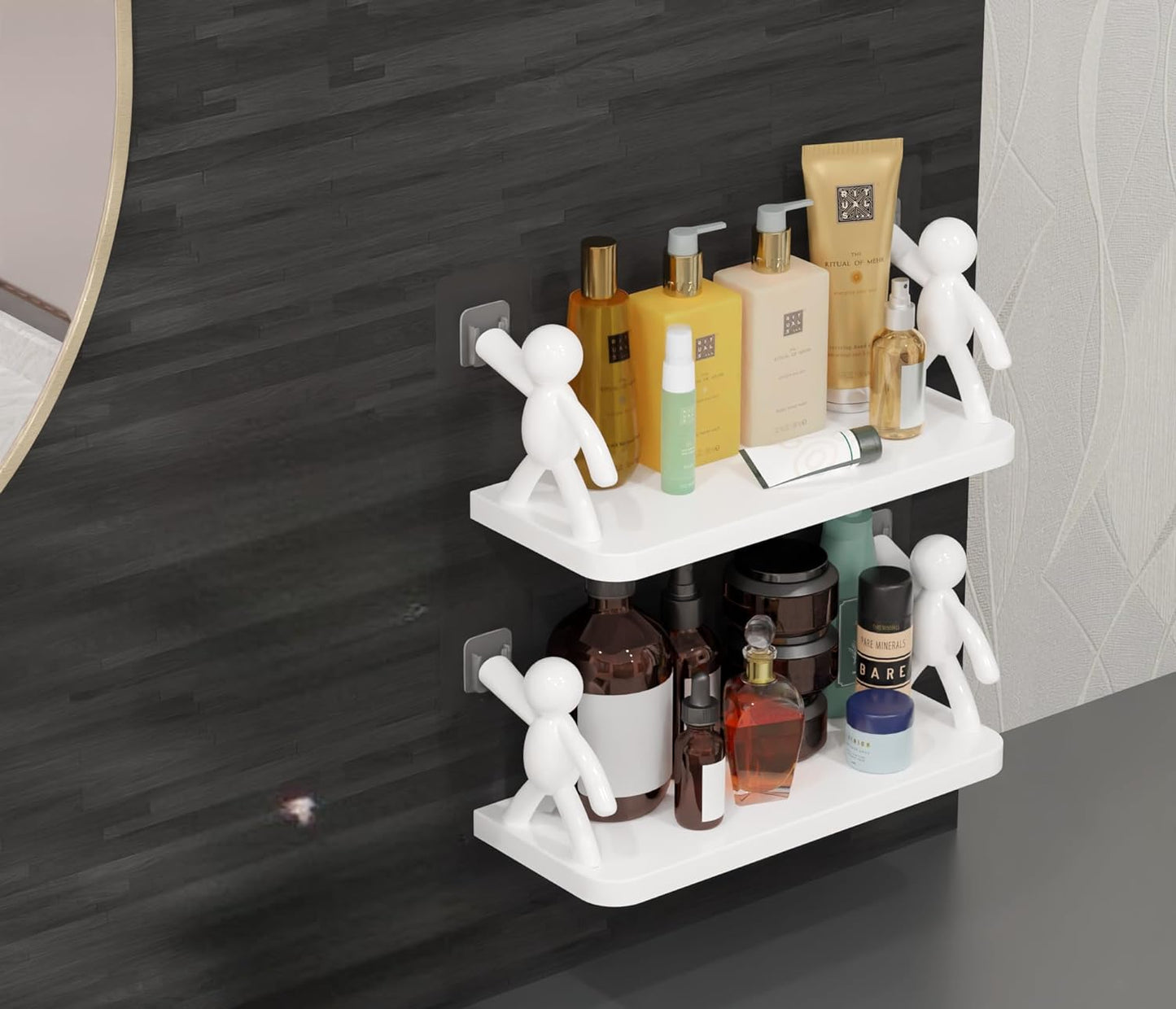 Organize with Ease: Bathroom Kitchen Doll Storage Rack Shelf - Your Solution to Clutter-Free Spaces!