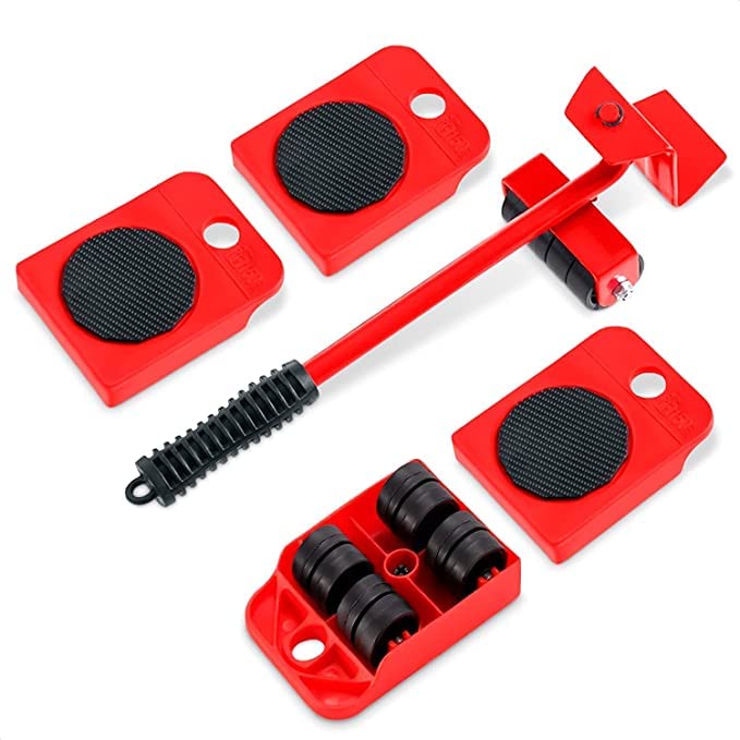 Heavy Duty Furniture Lifter Mover Tool Set, Furniture Moving Roller Wheel Set for Washing Machines, Fridge, Sofa, Wardrobes