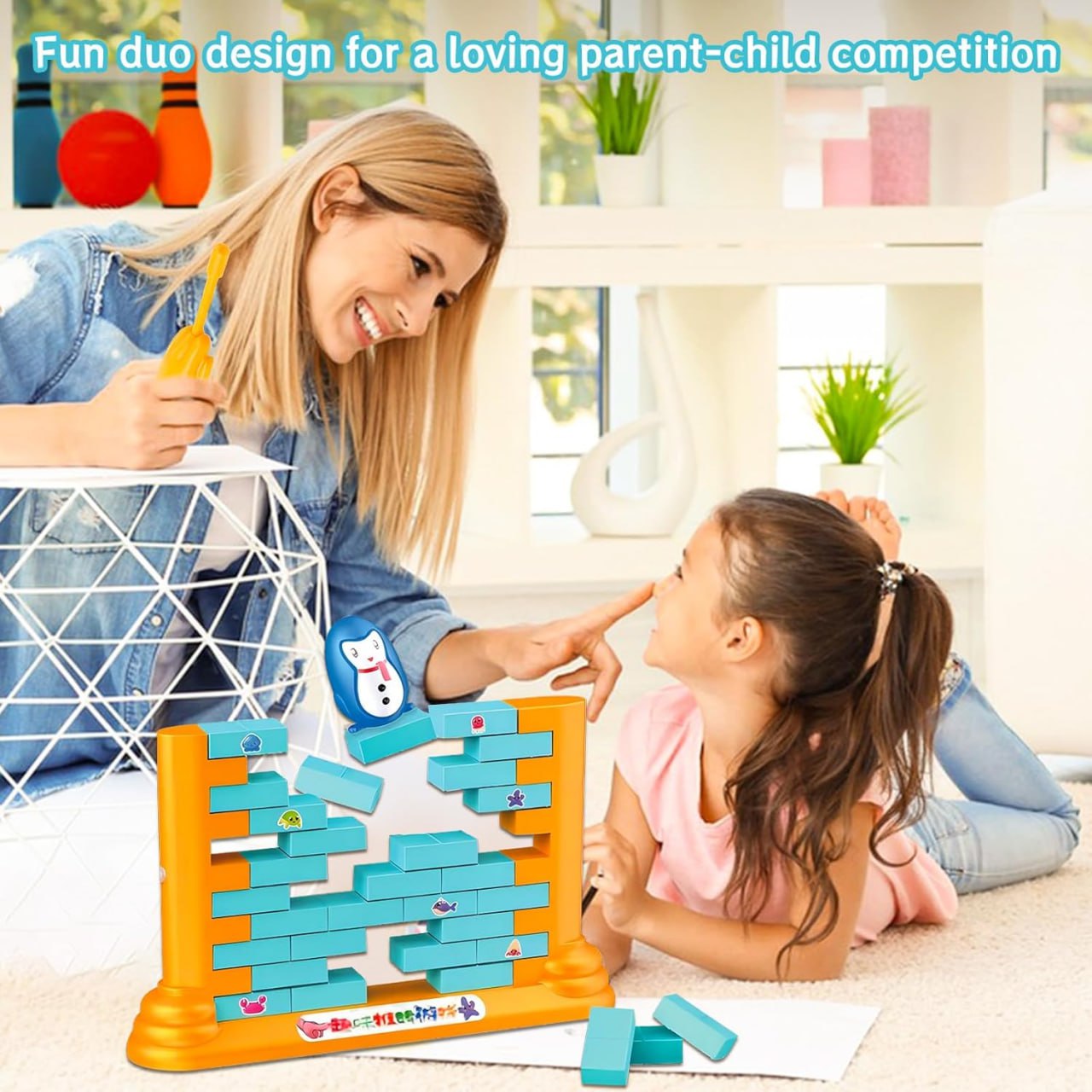 Push Bricks Game Stacking Penguin Frog Duck Saving Bricks Wall Demolition