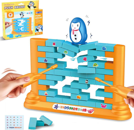 Push Bricks Game Stacking Penguin Frog Duck Saving Bricks Wall Demolition