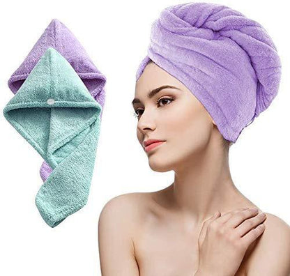 Microfiber Hair Drying Towel Ultrasoft Heavy Quality Fast Drying Wet Hair. Multicolor