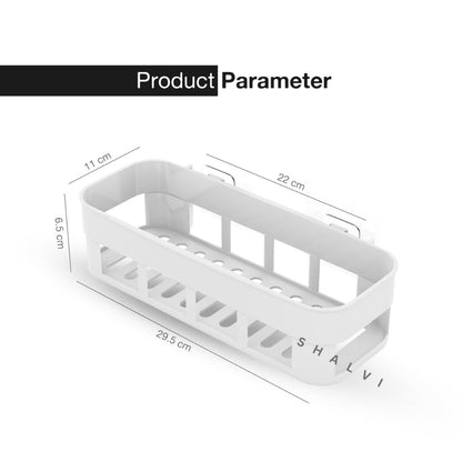 Plastic Wall Shelves With Magic Stickers for Kitchen and Bathroom