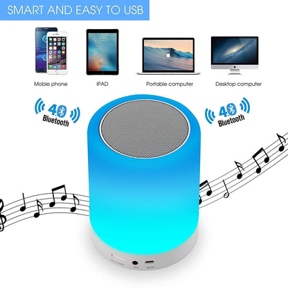 LED Touch Lamp Bluetooth Speaker - Multi-functional Wireless Speaker for Enhanced Ambiance and Audio Experience