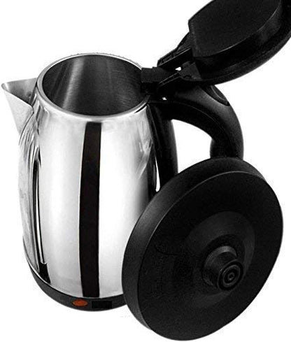 Stainless Steel Electric Kettle 2-Liter Multipurpose Hot Water, Tea, and Coffee Maker Fast Boiling with 360° Cordless Base, Safety Features, and LED Indicator