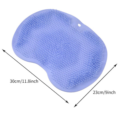 Hands-Free Shower Silicon Foot & Back Scrubber Mat for Luxurious Bathing Experience