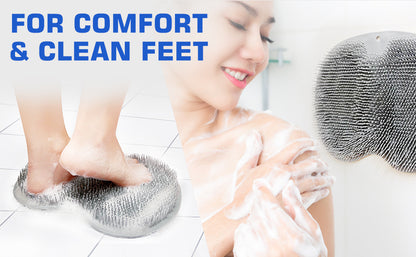 Hands-Free Shower Silicon Foot & Back Scrubber Mat for Luxurious Bathing Experience