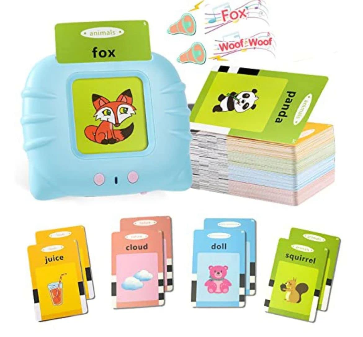 Talking Flash Card Learning Device Toy Early Learning 224 Words Sounds Rechargeable