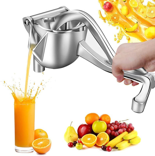 Aluminium Manual Fruit Juicer: Heavy Duty Hand Squeezer for Citrus, Orange, Lemon, Lime - BPA-Free, Durable Alloy (Aluminium)