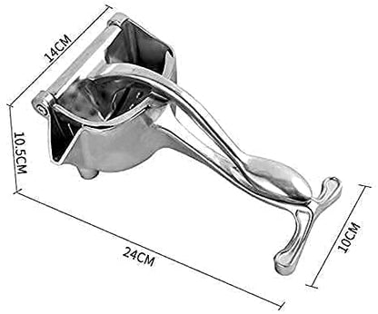 Aluminium Manual Fruit Juicer: Heavy Duty Hand Squeezer for Citrus, Orange, Lemon, Lime - BPA-Free, Durable Alloy (Aluminium)