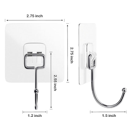 Big Adhesive Heavy Duty Sticky Stainless Steel Hooks 1pcs