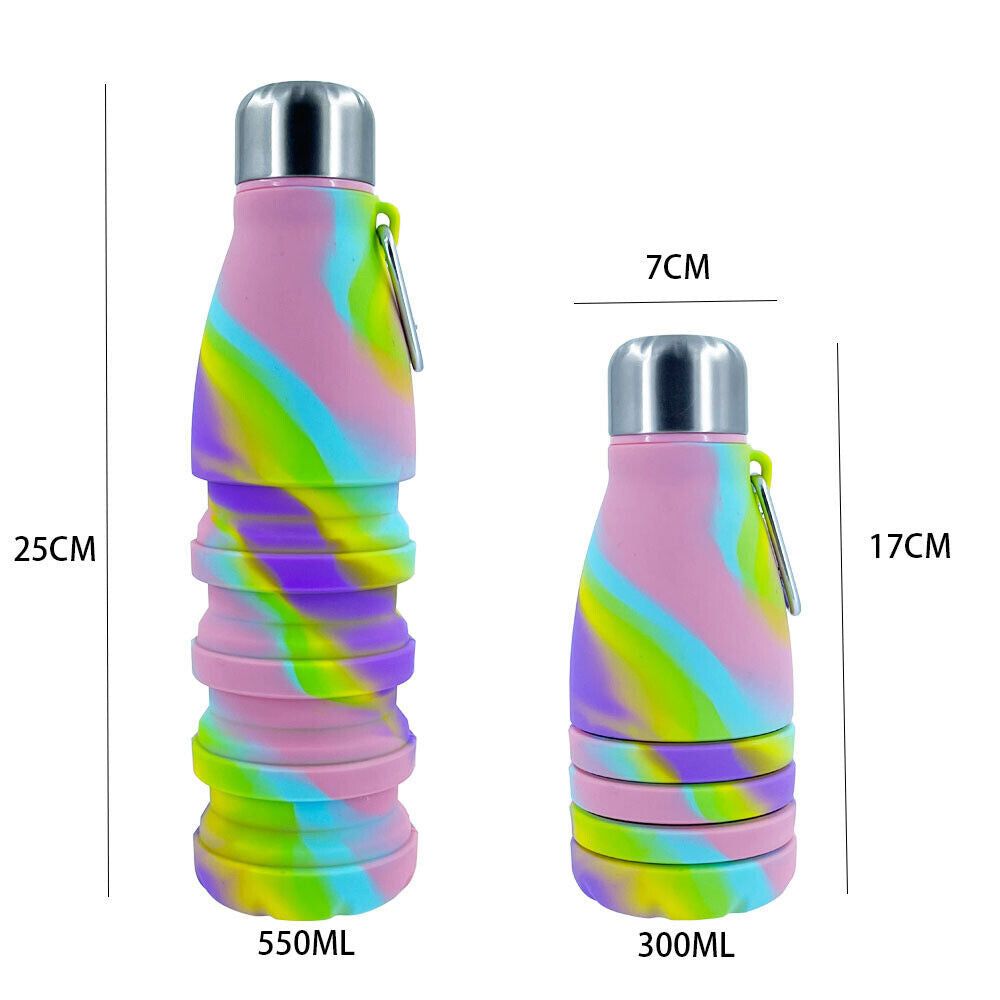 Collapsible Silicone Water Bottle for On-the-Go Hydration