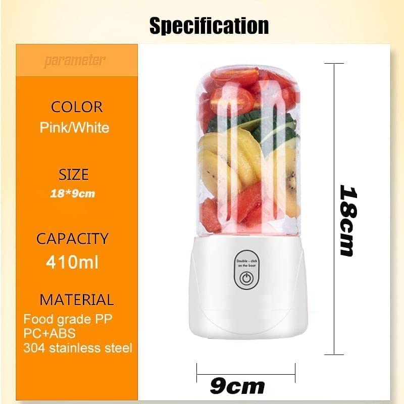 Cup Juicer 420ML Usb Rechargeable Blender Portable Mini Bottle