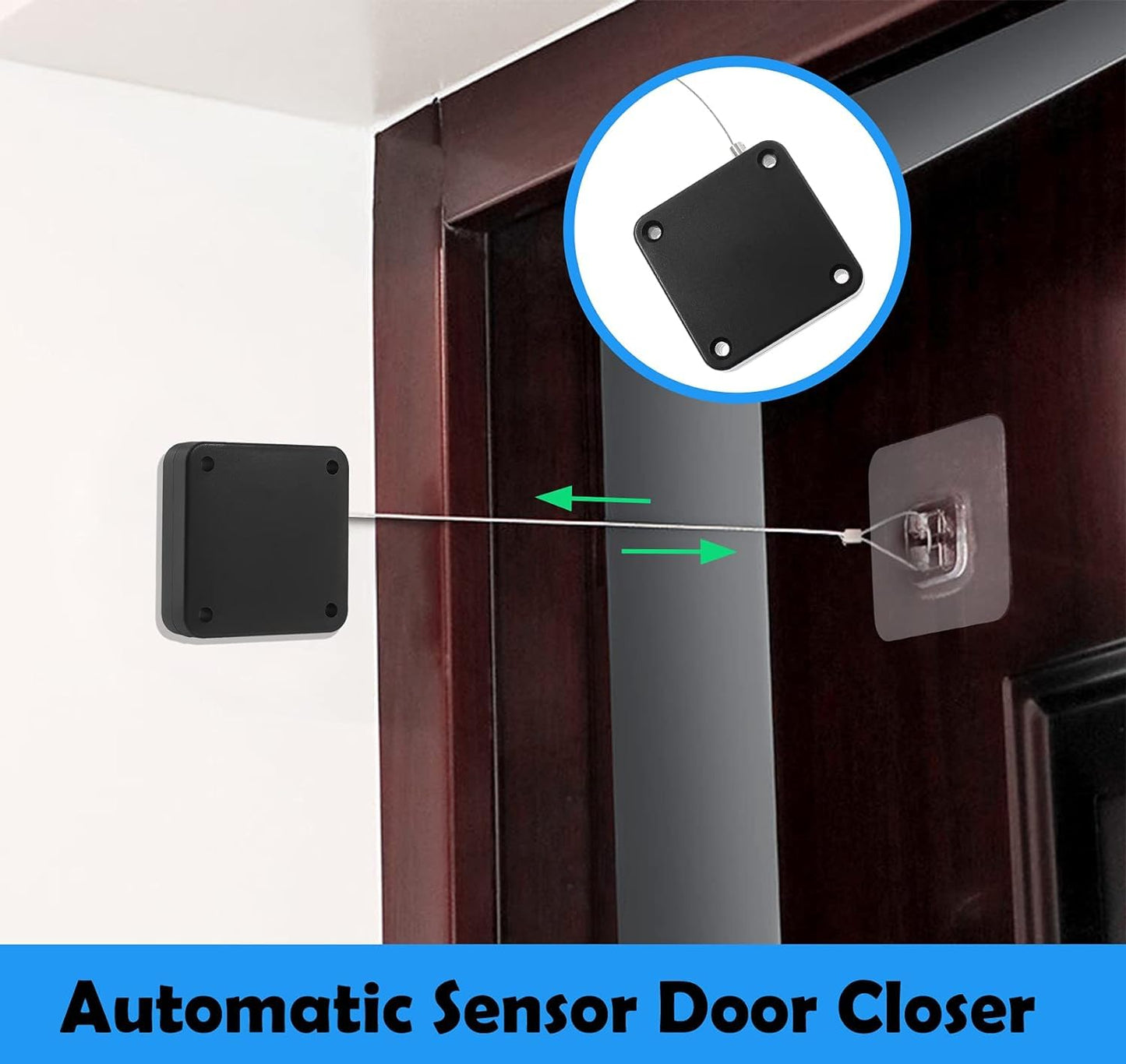 Automatic Door Closer For Residential doors ,Sliding Screen with Steel Drawstring Punch-free. (1Pcs)